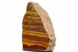 Free-Standing, Polished Desert Sunset Banded Iron Section #353839-1